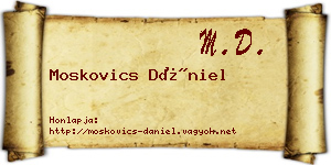 Moskovics Dániel névjegykártya