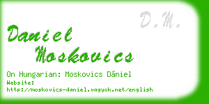 daniel moskovics business card